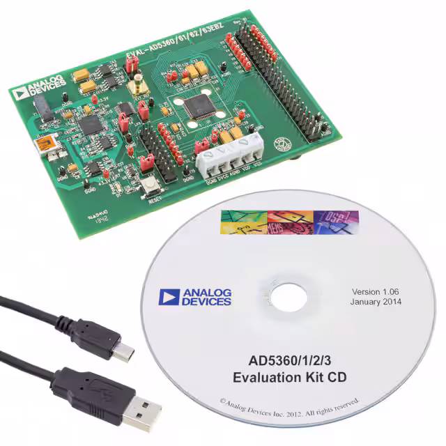 EVAL-AD5362EBZ Analog Devices Inc.  Cartes d'évaluation - Convertisseurs numériques-analogiques (DAC)